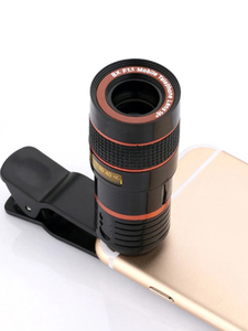 HD 선명도가 있는 <span class=keywords><strong>8X</strong></span> 광학 줌 망원 렌즈, iPhone 및 스마트폰용 범용 클립온 단안 망원경 - Product Image 4