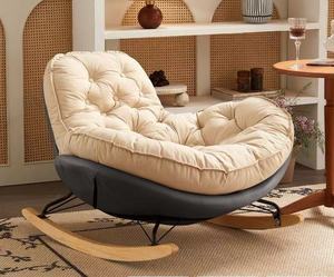 Sillón mecedora Syf S para balcón, sillón de lujo para sala de estar, sillón reclinable para adultos, sofá puf de diseño para el hogar - Product Image 6