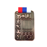 Médaille de marathon 3D en métal personnalisée de qualité supérieure, placage argent antique, impression typographique, trophée sportif style FIESTA, Noël