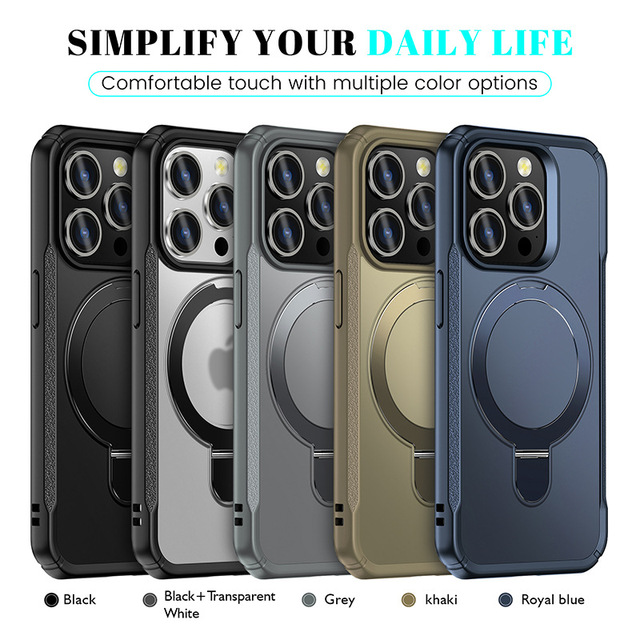 Magnetic Kickstand Phone Case Protective Cover Compatible for IPhone 17 Pro Max IPhone 17 Pro IPhone 14