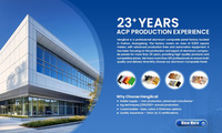 Panneaux en aluminium légers avec revêtement PVDF, façade extérieure de bâtiment, panneau composite en aluminium à motif marbré, panneau ACM