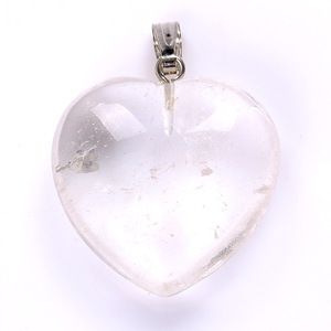 Bán buôn đá quý tự nhiên mặt dây chuyền trái tim hình trái tim Rose Quartz mặt dây - Product Image 5