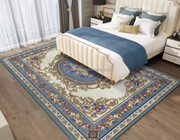 Tapis européen en laine de Nouvelle-Zélande épais de style Aubusson, à motifs floraux bleus, fait à la main, 2x3m, pour salon, chambre à coucher, Dubaï, Royaume-Uni