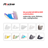 Visière de casque de moto en polycarbonate moulée par injection personnalisée avec revêtement miroir REVO rigide OEM ODM Toutes tailles