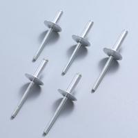 Usine 3.2/4.0mm DIN7337 Rivets de type ouvert Mandrin en acier Rivet aveugle en aluminium avec grande bride