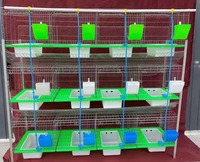 Approvisionnement d'usine 2,6,9,12 portes grande cage à lapin galvanisée à chaud pour l'agriculture commerciale de lapin