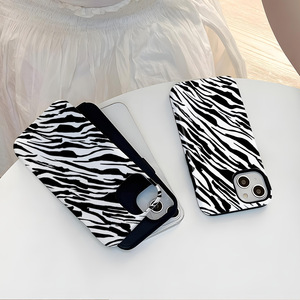 Zebra sọc Glossy Matte cảm thấy không khí bảo vệ trường hợp đối với iPhone 17 16 15 14 13 12 11 Pro Max điện thoại di động trường hợp - Product Image 5