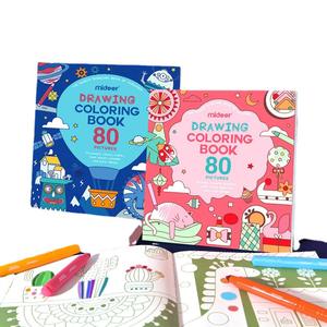 Libro de dibujo y colorear Mideer con 80 imágenes para niños de 3 a 6 años, libro de actividades de aprendizaje temprano - Product Image 1