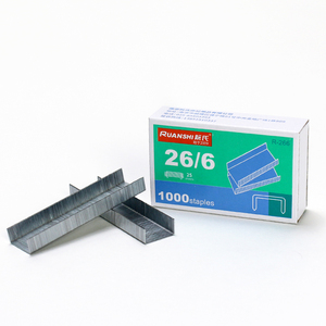 Vente en Gros Usine : Boîte de 1000 <span class=keywords><strong>Agrafes</strong></span> Standard <span class=keywords><strong>26</strong></span>/<span class=keywords><strong>6</strong></span> Galvanisées pour Agrafeuse de Bureau (Capacité 25 Feuilles) - Product Image 2