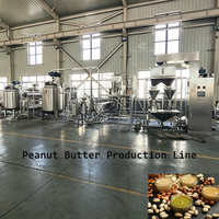 Ligne de production de pâte d'arachide et de confiture de qualité alimentaire SS304 500kg/h-1000kg/h, équipement de traitement de la pâte de sésame PLC