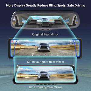 Cámara para Coche 4K de 12 Pulgadas: 3840x2160P + GPS/WiFi |   Diseño de Espejo Retrovisor |   Cámara de Respaldo 1080P |   Modo de Estacionamiento - Product Image 2