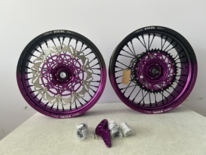 พอดีกับ450 FE 17ล้อชุดล้อสองสีขอบสีแดงและสีดำล้อ supermoto <span class=keywords><strong>motard</strong></span> พูด - Product Image 2