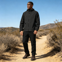 Vestes de sport imperméables à fermeture éclair de haute qualité 100% polyester pour hommes, séchage rapide, coupe-vent, randonnée en plein air, veste de randonnée