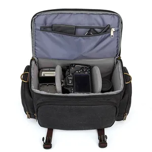 กระเป๋ากล้อง DSLR แบบพกพาขนาดใหญ่สำหรับการเดินทางกลางแจ้งกล้องวิดีโออเนกประสงค์กันน้ำ