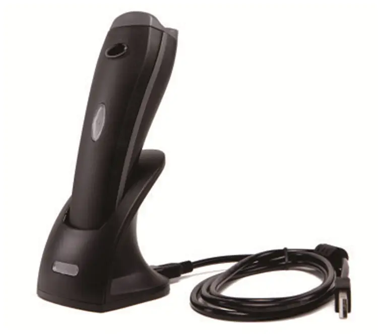 Unique design 7200W Portable barcode reader 2.4G wireless laser 1D scanner with charging base