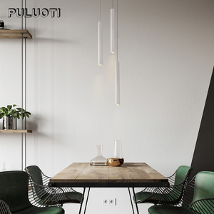 PULUOTI Nuovo design in alluminio di lusso appeso bianco nero coperta soggiorno <span class=keywords><strong>moderno</strong></span> <span class=keywords><strong>lampadario</strong></span> - Product Image 3