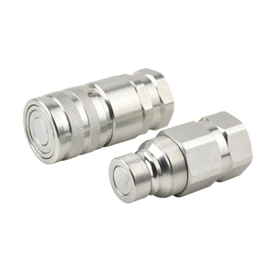 ข้อต่อไฮดรอลิกแบบหน้าเรียบ 2 พอร์ต ผลิตจากเหล็กกล้าคาร์บอนมาตรฐาน ISO16028 สำหรับเครื่องบดแบบค้อนและรถขุด - Product Image 1