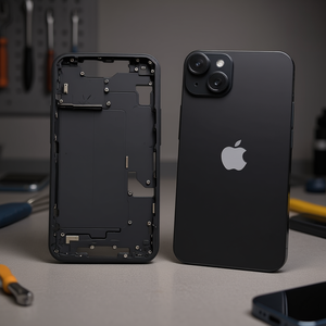 Carcasa Intermedia Negra con Cubierta Trasera para iPhone 14 - Product Image 3