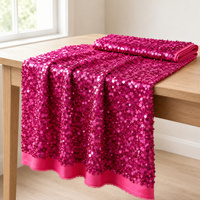 Tissu en dentelle brodée extensible en Spandex, tissu à sequins, fournisseur OEM de tissu en dentelle avec sequins