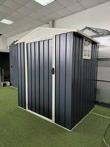 Caseta de Almacenamiento Multiusos para Jardín EG0604-H160-H, Caseta Metálica para Exteriores con Ventana, Caseta de Almacenamiento para Patio Trasero - Product Image 6