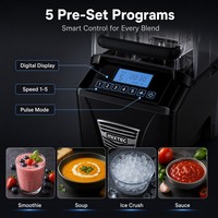 Machine à milkshake professionnelle avec couvercle insonorisant pour bar et café - 5 programmes automatiques, fonction Pulse, garantie de 2 ans