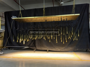 Lampadario a Goccia di Alta Qualità per Tavolo da Pranzo Rettangolare, Lampada a Sospensione Moderna di Lusso - Product Image 2