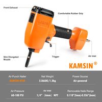 KAMSIN KT50 Pistolet de démolition pneumatique portable en acier de qualité industrielle, à économie d'effort, pour le retrait de clous