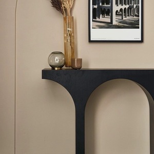 Table <span class=keywords><strong>console</strong></span> moderne <span class=keywords><strong>blanche</strong></span> ou noire pour couloir, entrée, salon, table d'entrée <span class=keywords><strong>en</strong></span> <span class=keywords><strong>bois</strong></span> - Product Image 4