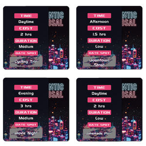 46 Tarjetas Rasca y Gana Personalizadas para Parejas, Ecológicas y Portátiles, con Ideas y Juegos para <span class=keywords><strong>Citas</strong></span> Temáticas - Product Image 6