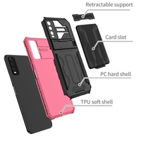 Étui de téléphone personnalisé de haute qualité en TPU+PC pour vivo Y20 avec design antichoc, fonction portefeuille et support intégré - 6 couleurs