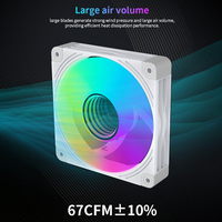 Kipas Pendingin CPU Gaming ARGB 120mm RGB OEM ODM Kustom Pabrik untuk Casing PC ATX dengan Bantalan Cair PWM 4Pin 12V