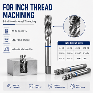 UNC UNF Spiralgewindebohrer Zoll-Maschinengewindebohrer für Blindlöcher und Innengewinde - Product Image 3