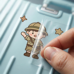Autocollant de transfert UV DTF personnalisé, étiquette en cristal 3D imperméable, autocollant mignon de dessin animé pour bagages et valises - Product Image 3