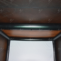 Tente de tir sportive extérieure gonflable commerciale pour simulateur de golf avec écran, bâche PVC noire 10-12 pieds, installation facile
