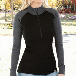 Sudadera con capucha y media cremallera para mujer, transpirable, de algodón suave y fibra de bambú, informal - Product Image 2