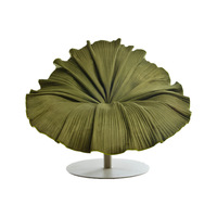 Fauteuil pivotant design moderne en fibre de verre, motif pétale de lotus, pour une personne, multi-usage, pour salon, design floral, pour la maison