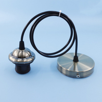 Support de lampe à fil suspendu créatif à bouche à vis E27 avec anneau