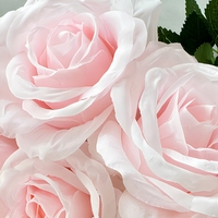 Bouquet de 9 têtes de roses artificielles Anna, vigne grimpante, fleurs artificielles RealTouch pour décoration murale, jardin, mariage, fête, maison, boutique