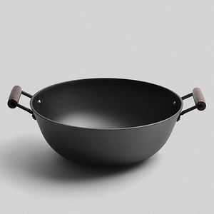 Olla Wok de Hierro Fundido de Gran Tamaño, 34, 36, 38, 40 cm, con Fondo Plano, Precio de Fábrica - Product Image 1