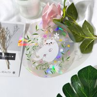 PVC 3D Arco Iris Sun Catcher pegatinas de pared gato oso nave espacial planeta Suncatcher autoadhesivo ventana pegatinas habitación decoración del hogar