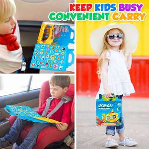 Kids Cartoon Vehicles Ocean <b>Animals</b> Human Body Reusable Jelly Sticker Books for Toddlers 1-3 - Product Image 4
