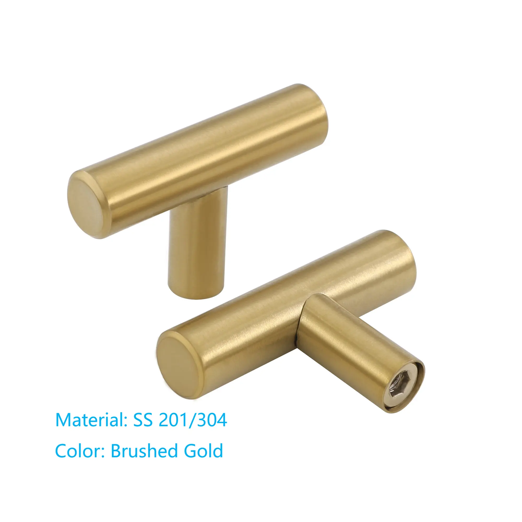 Black Stainless Steel Cupboard Pull Handle Furniture Hardware Gold Kitchen Cabinet Door Handles For Drawer