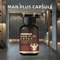 Complément alimentaire pour hommes OEM/ODM Man Plus Hard Capsules, pour l'énergie, contenant un mélange de Cordyceps Sinensis et de Maca
