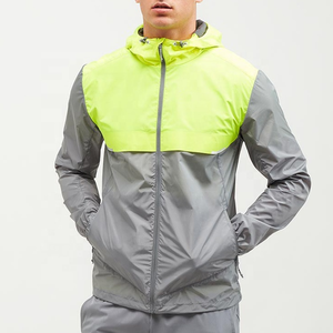 Custom Logo Custom Designer Color Block <strong>Thin</strong> Zip up Polyester <strong>Men</strong> Sports Windbreaker <strong>Jacket</strong> - Product Image 1