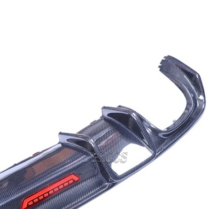 สำหรับ A3 ลิมูซีน 8V ซีดาน ปี 2013-2020 สปอร์ตซีดาน คาร์บอนไฟเบอร์  ลิ้นกันชนหลัง  ดิฟฟิวเซอร์กันชนหลัง พร้อมไฟ LED - Product Image 5