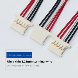 Sepuh emas 1.25mm Pitch kabel Terminal perakitan PVC terisolasi 2-12Pin kawat Harness tablet tembaga peralatan rumah tangga 600V Nilai - Product Image 3
