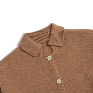 Cardigan da <span class=keywords><strong>Donna</strong></span> a Collo Alto in Cashmere, <span class=keywords><strong>Maglione</strong></span> Spesso Lavorato a Maglia Stile <span class=keywords><strong>Polo</strong></span>, 100% Cashmere, Stile College Britannico, <span class=keywords><strong>Maglione</strong></span> Invernale - Product Image 2
