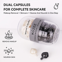 Capsules de sérum pour le soin de la peau, formule botanique sûre, nettoyage en profondeur double extrémité, adoucissante, hydratante, nourrissante, éclaircissante, démaquillant