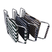 Chaise de camping pliante réglable en aluminium et textile pour l'extérieur, la plage, le jardin, la terrasse, l'été