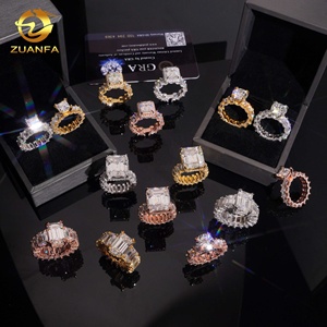 Sang trọng vượt qua Kim Cương Tester Chất lượng cao Iced out Fancy Shape 925 Bạc moissanite Nhẫn đính hôn - Product Image 5